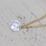 【ALTRO】ラボグロウンダイヤモンド 0.3ct  K10YG フレームレス 一粒ダイヤネックレス 　GOD043NC
