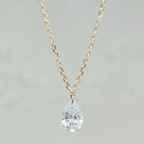 【ALTRO】Liorリオール ラボグロウンダイヤモンド K10 レーザーホール ペアシェイプ 0.3ct ネックレス　GOD044N