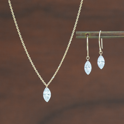 【ALTRO】Lior K10 ラボグロウンダイヤ マーキス 0.3ct レーザーホール 一粒 ダイヤ ネックレス　