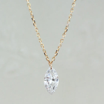 【ALTRO】Lior K10 ラボグロウンダイヤ マーキス 0.3ct レーザーホール 一粒 ダイヤ ネックレス　