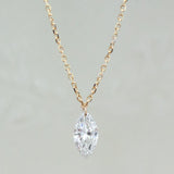 【ALTRO】Liorリオール ラボグロウンダイヤモンド K10 レーザーホール マーキス 0.3ct ネックレス　GOD045N