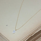 【ALTRO】Liorリオール ラボグロウンダイヤモンド K10 レーザーホール マーキス 0.3ct ネックレス　GOD045N