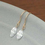 【ALTRO】Liorリオール K10 ラボグロウン ダイヤモンド ピアス 計0.6ct  0.3ct/0.3ct マーキスカット フックピアス GOD0045P