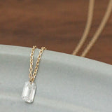 【ALTRO】Liorリオール ラボグロウンダイヤモンド K10 レーザーホール エメラルドカット 0.3ct ネックレス　GOD046N