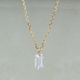 【ALTRO】Liorリオール ラボグロウンダイヤモンド K10 レーザーホール エメラルドカット 0.3ct ネックレス　GOD046N