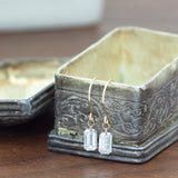 【ALTRO】Liorリオール K10 ラボグロウン ダイヤモンド ピアス 計0.6ct  0.3ct/0.3ct エメラルドカット フックピアス GOD0046P