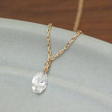 【ALTRO】Liorリオール ラボグロウンダイヤモンド K10 レーザーホール オーバルカット 0.3ct ネックレス　GOD047N