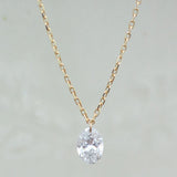 【ALTRO】Liorリオール ラボグロウンダイヤモンド K10 レーザーホール オーバルカット 0.3ct ネックレス　GOD047N