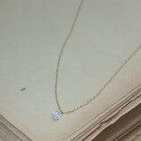 【ALTRO】Liorリオール ラボグロウンダイヤモンド K10 レーザーホール オーバルカット 0.3ct ネックレス　GOD047N