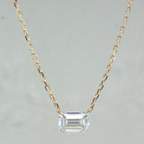 【ALTRO】Liorリオール ラボグロウンダイヤモンド K10 レーザーホール エメラルドカット 0.5ct ネックレス　GOD048N