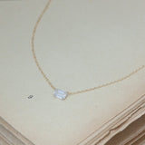 【ALTRO】Liorリオール ラボグロウンダイヤモンド K10 レーザーホール エメラルドカット 0.5ct ネックレス　GOD048N