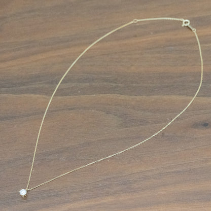 【ALTRO】K10 ラボグロウンダイヤ 6本爪 一粒 ネックレス  0.3ct