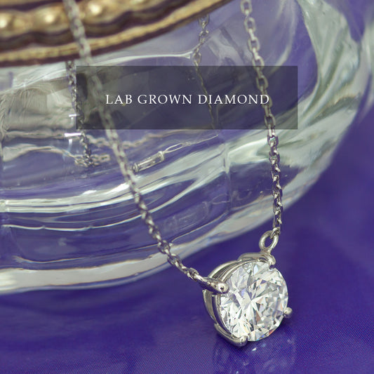 【ALTRO】プラチナ ラボグロウンダイヤ 1.0ct  一粒 ダイヤ 4本爪 ネックレス