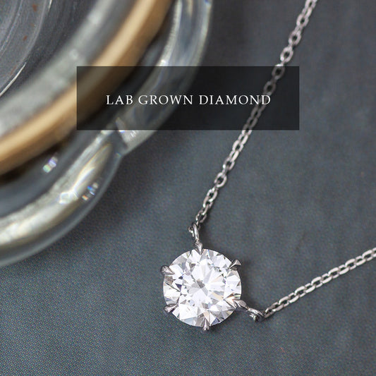 【ALTRO】プラチナ ラボグロウンダイヤ 1.0ct  一粒 ダイヤ 6本爪 ネックレス