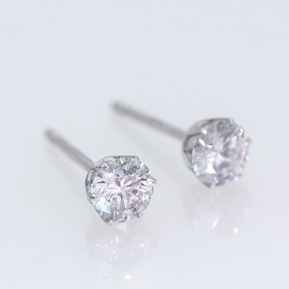 【ALTRO】K18 プラチナ ラボグロウンダイヤ 0.6ct 6本爪 一粒 ダイヤ スタッド ピアス