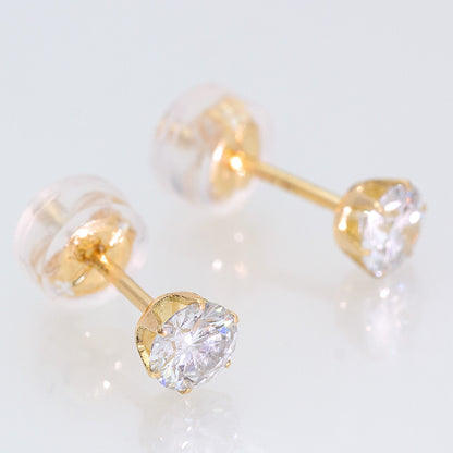 【ALTRO】K18 プラチナ ラボグロウンダイヤ 0.6ct 6本爪 一粒 ダイヤ スタッド ピアス