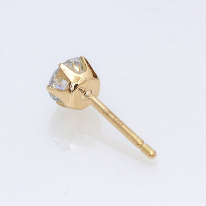 【ALTRO】K18 プラチナ ラボグロウンダイヤ 0.6ct 6本爪 一粒 ダイヤ スタッド ピアス