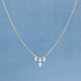 【ALTRO】Lior リオール K18 レーザーホール シャンデリア ネックレス 0.5ct マーキス ペアシェイプ ドロップデザイン GOD030NC