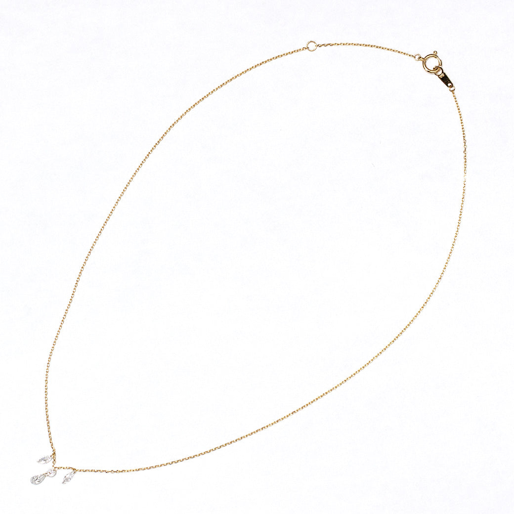 【ALTRO】Lior K18 ラボグロウンダイヤ レーザーホール ファンシーカット シャンデリア ネックレス 0.5ct