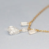 【ALTRO】Lior リオール K18 レーザーホール シャンデリア ネックレス 0.5ct ペアシェイプ バゲット ドロップデザイン GOD031NC