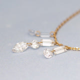 【ALTRO】Lior リオール K18 レーザーホール シャンデリア ネックレス 0.8ct マーキス バゲット ドロップデザイン GOD032NC