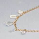 【ALTRO】Lior リオール K18 レーザーホール シャンデリア ネックレス シャンデリア ネックレス 0.57ct ペアシェイプ バゲット ラインデザイン GOD033NC