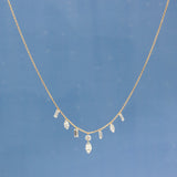 【ALTRO】Lior リオール K18 レーザーホール シャンデリア ネックレス シャンデリア ネックレス 1.0ct マーキス バゲット ラインデザイン GOD034NC