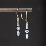 【ALTRO】Lior リオール K18 ラボグロウン ダイヤモンド シャンデリアピアス 0.28ct/0.28ct マーキス バケット フックピアス GOD035PE