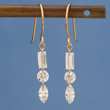 【ALTRO】Lior リオール K18 ラボグロウン ダイヤモンド シャンデリアピアス 0.28ct/0.28ct マーキス バケット フックピアス GOD035PE