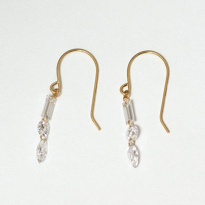 【ALTRO】Lior K18 ラボグロウンダイヤ 計0.56ct シャンデリア フック ピアス