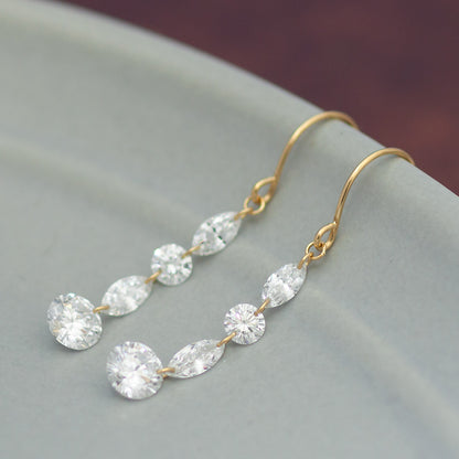 【ALTRO】Lior K18 ラボグロウンダイヤ 計1.2ct シャンデリア フック ピアス