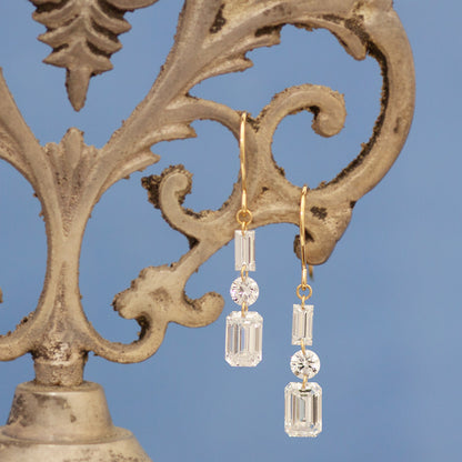 【ALTRO】Lior  K18 ラボグロウンダイヤ 計1.4ct シャンデリア フック ピアス