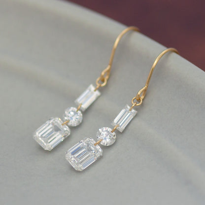 【ALTRO】Lior  K18 ラボグロウンダイヤ 計1.4ct シャンデリア フック ピアス