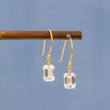 【ALTRO】Lior リオール K18 ラボグロウン ダイヤモンド ピアス  計1.0ct 一粒 0.5ct/0.5ct エメラルドカット フックピアス GOD039PE