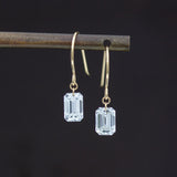 【ALTRO】Lior リオール K18 ラボグロウン ダイヤモンド ピアス  計1.0ct 一粒 0.5ct/0.5ct エメラルドカット フックピアス GOD039PE