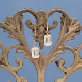 【ALTRO】Lior リオール K18 ラボグロウン ダイヤモンド ピアス  計1.0ct 一粒 0.5ct/0.5ct エメラルドカット フックピアス GOD039PE