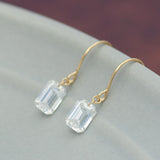 【ALTRO】Lior リオール K18 ラボグロウン ダイヤモンド ピアス  計1.0ct 一粒 0.5ct/0.5ct エメラルドカット フックピアス GOD039PE