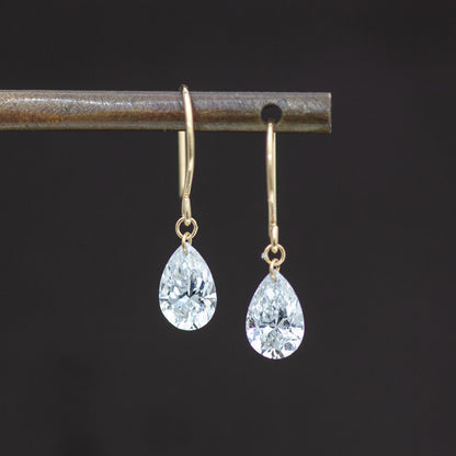 【ALTRO】Lior K18 ラボグロウンダイヤ 計1ct ペアシェイプ フック ピアス