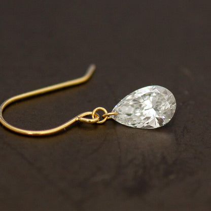 【ALTRO】Lior K18 ラボグロウンダイヤ 計1ct ペアシェイプ フック ピアス