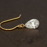 【ALTRO】Lior リオール K18 ラボグロウン ダイヤモンド ピアス 計1.0ct 一粒 0.5ct/0.5ct ペアシェイプ フックピアス GOD040PE