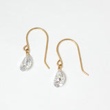 【ALTRO】Lior リオール K18 ラボグロウン ダイヤモンド ピアス 計1.0ct 一粒 0.5ct/0.5ct ペアシェイプ フックピアス GOD040PE