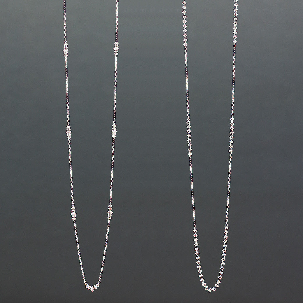 【LIMITED】各1点限定 K18WG ロングネックレス ミラーボール 80cm