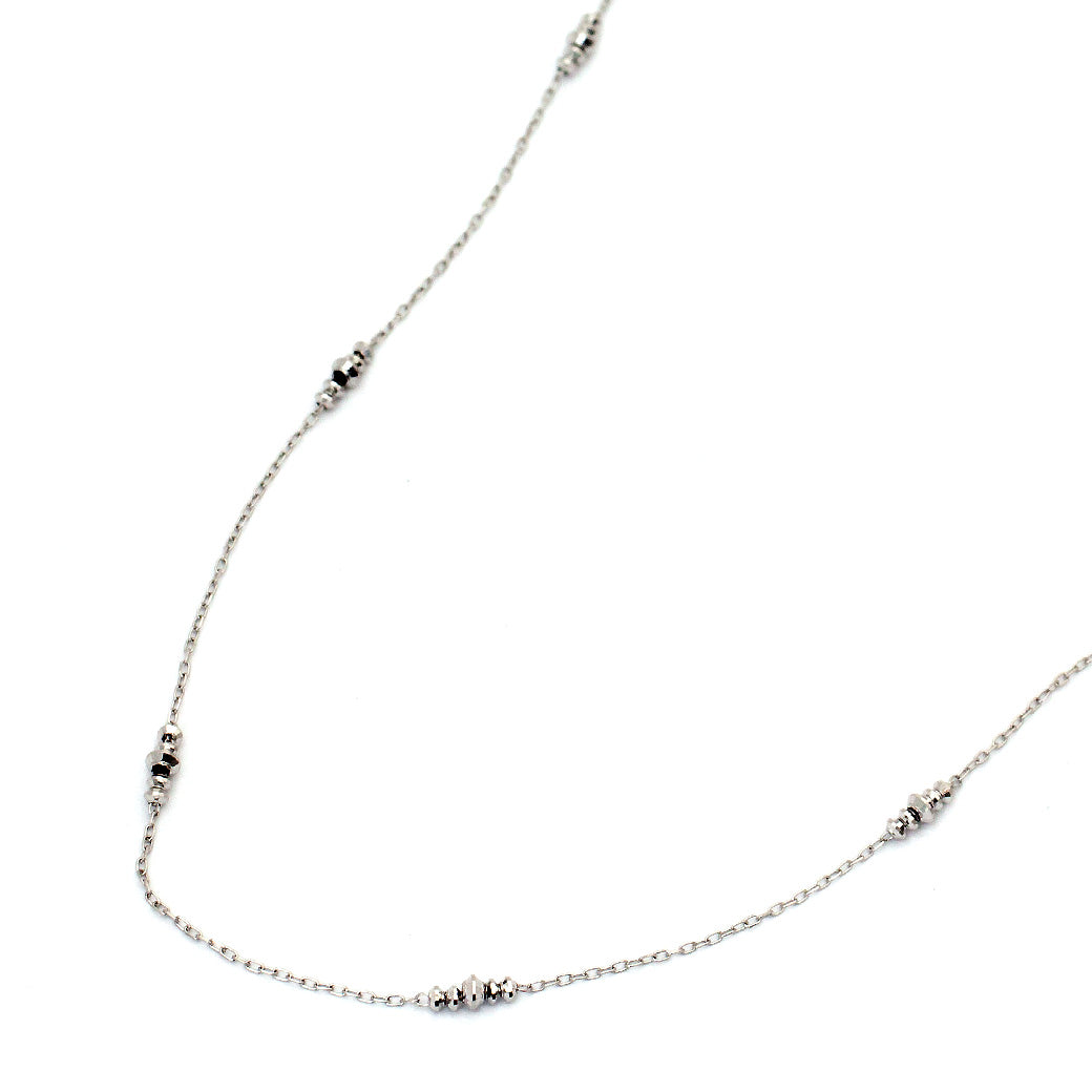 【LIMITED】各1点限定 K18WG ロングネックレス ミラーボール 80cm