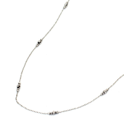 【LIMITED】各1点限定 K18WG ロングネックレス ミラーボール 80cm