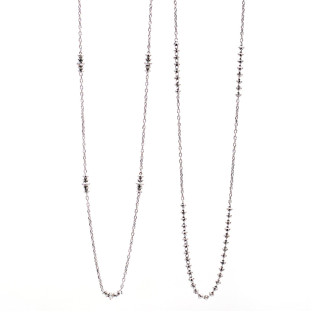 【LIMITED】各1点限定 K18WG ロングネックレス ミラーボール 80cm