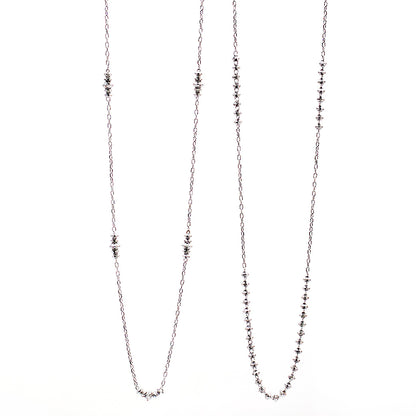 【LIMITED】各1点限定 K18WG ロングネックレス ミラーボール 80cm
