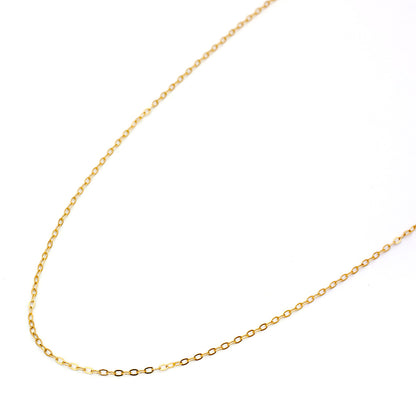 【LIMITED】1点限定 K10YG フラットアズキチェーン セミロングネックレス 60cm　