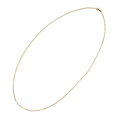 【LIMITED】1点限定 K10YG フラットアズキチェーン セミロングネックレス 60cm　