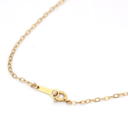 【LIMITED】1点限定 K10YG フラットアズキチェーン セミロングネックレス 60cm　