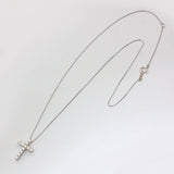 天然ダイヤモンド K18WG クロスネックレス 0.50ct　GSN-A023　
